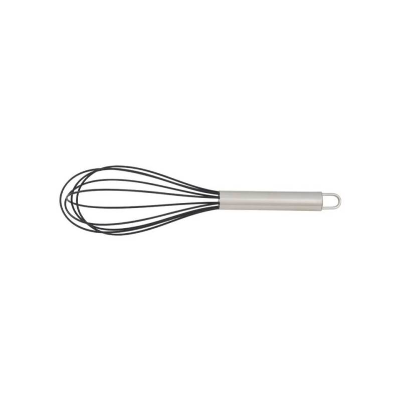 Fouet en silicone avec manche en acier inoxydable 20 cm