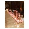 Tapis de bar avec grille et trous ronds en acier inoxydable cuivré cm 10,5x10,5x1,6