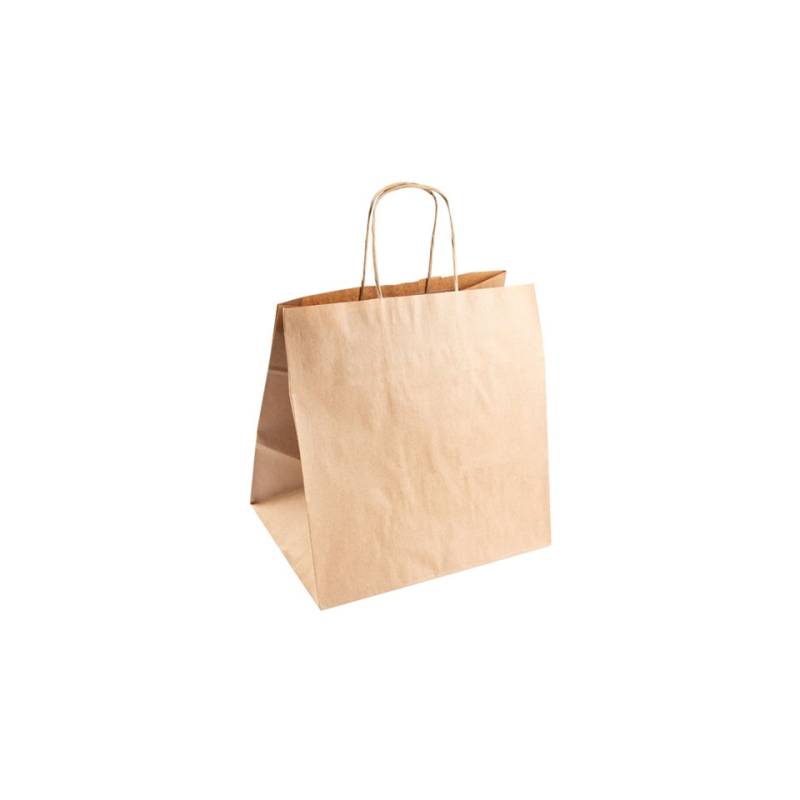 Bolsas de papel kraft habana 26x20x27 cm