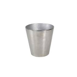 Cubo de aluminio plateado para vino y cava 20x20,5 cm