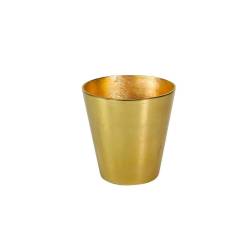 Cubo de aluminio dorado para vino y cava 20x20,5 cm