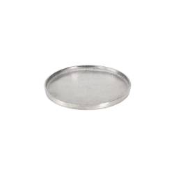 Petit plateau rond en aluminium argenté 25 cm