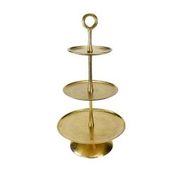 Élévateur à 3 niveaux en aluminium doré cm 72