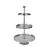 Soporte de aluminio de 3 niveles plateado 72 cm