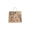 Sac Times en papier havane avec motifs cm 32x21x28,5