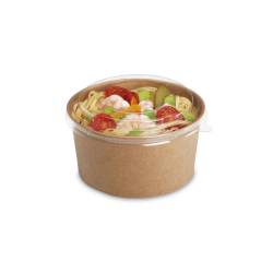Tusipack Salad Rond boîte en papier brun cm 15x7,7