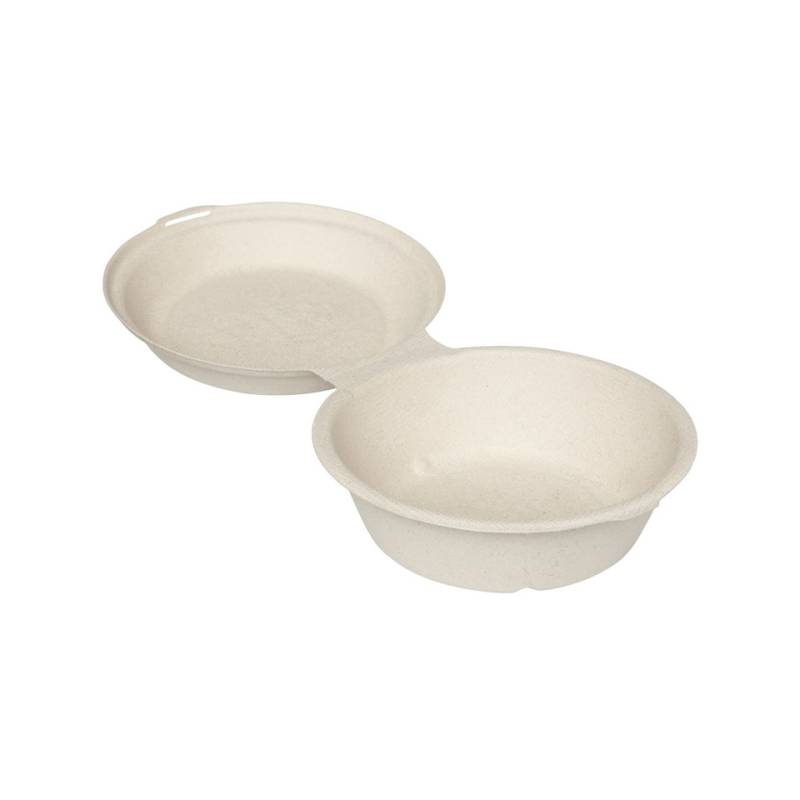 Tasse à soupe Duni avec couvercle en bagasse brune cl 75