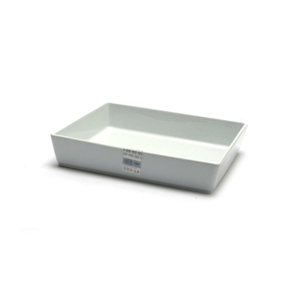 Plato rectangular Grand Buffet porcelana blanca gn 1/4