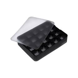 Molde de silicona negro para cubitos de hielo 3x3 cm