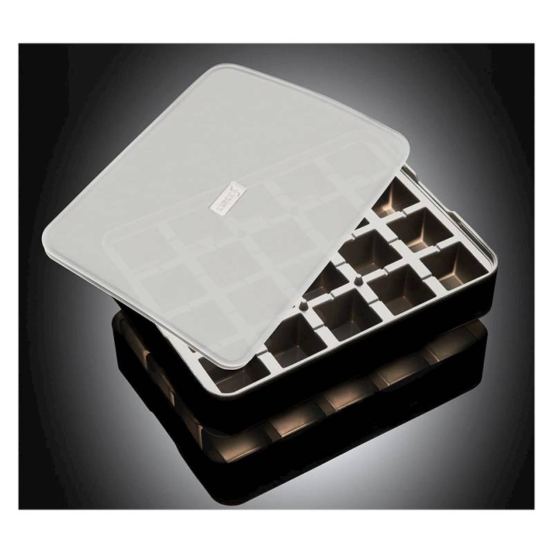 Molde de silicona negro para cubitos de hielo 3x3 cm
