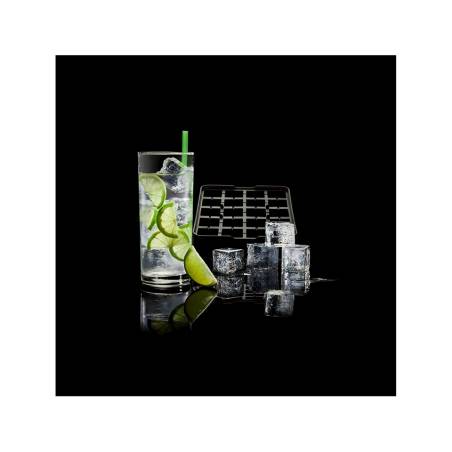 Molde de silicona negro para cubitos de hielo 3x3 cm