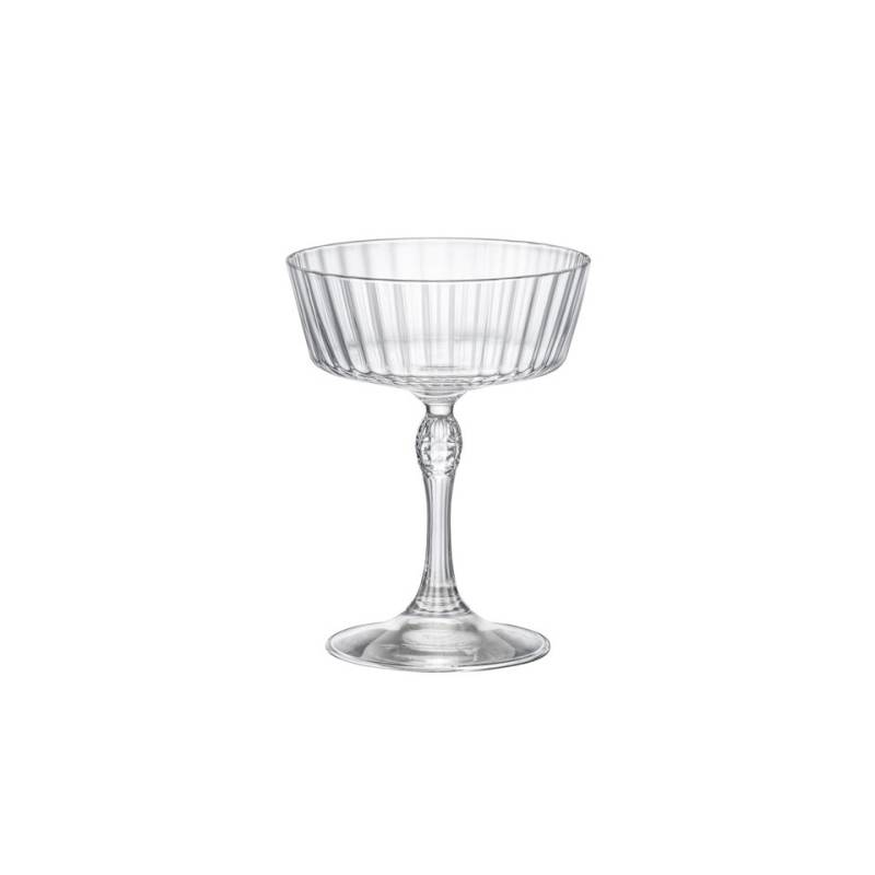 Coupe à pétiller en verre de l'Amérique des années 20 cl 27,5