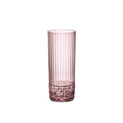 America años 20 vaso largo de cristal rosa cl 40
