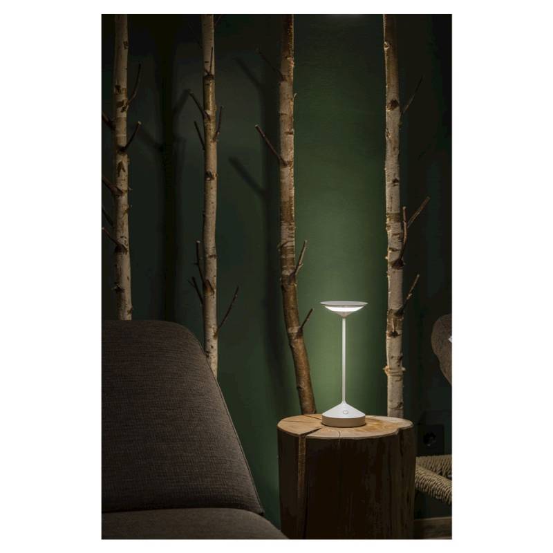 Lampe LED Tempo en aluminium blanc