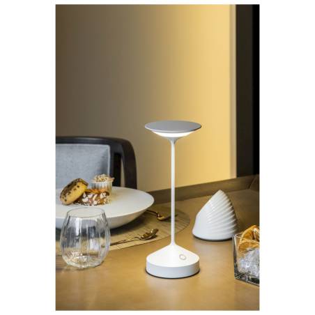 Lámpara LED Tempo de aluminio blanco