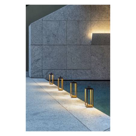 Lampe LED Resort en aluminium corten