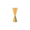 Jigger delgado de acero inoxidable dorado 1/2-3/4-1,1/2-1-2 oz.