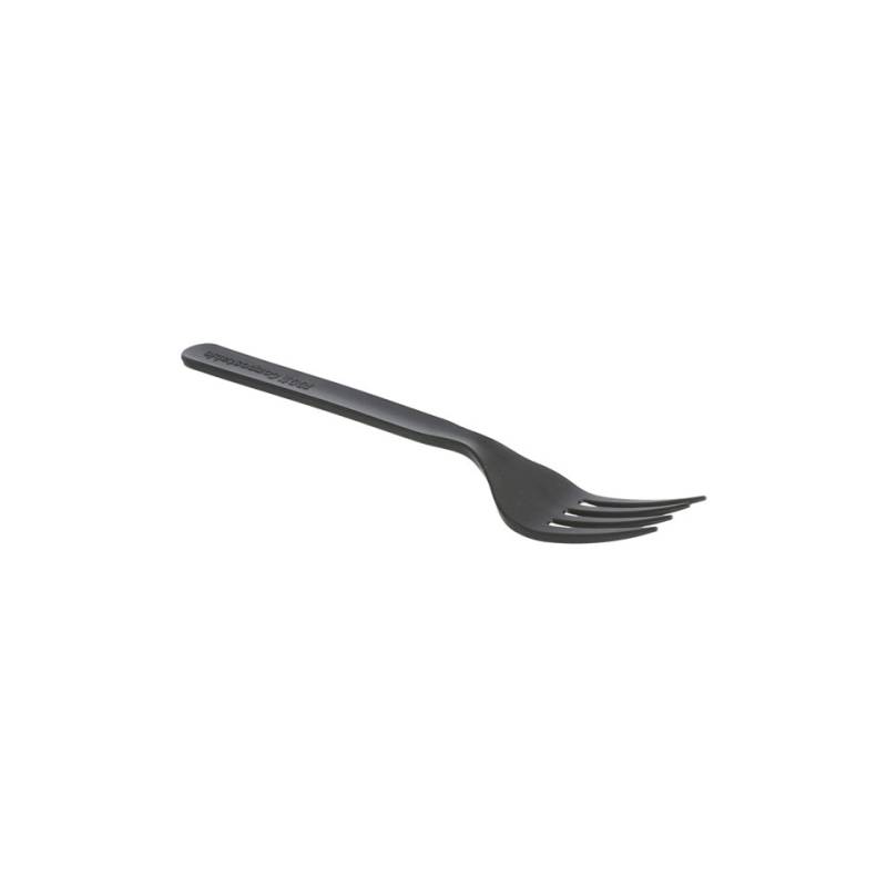 Fourchettes jetables en cpla noir 17 cm