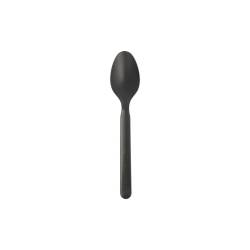 Cuillère jetable en plastique noir 16 cm