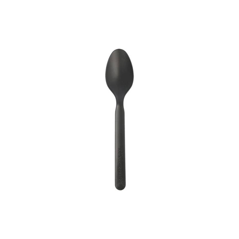 Cuchara desechable cpla negra 16 cm