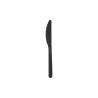 Cuchillo desechable cpla negro 18 cm