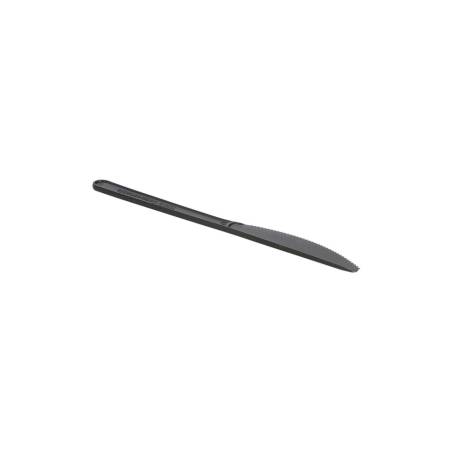 Couteau jetable noir 18 cm