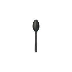 Cucharas desechables cpla negras 12,7 cm