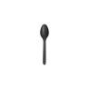 Cucharas desechables cpla negras 12,7 cm