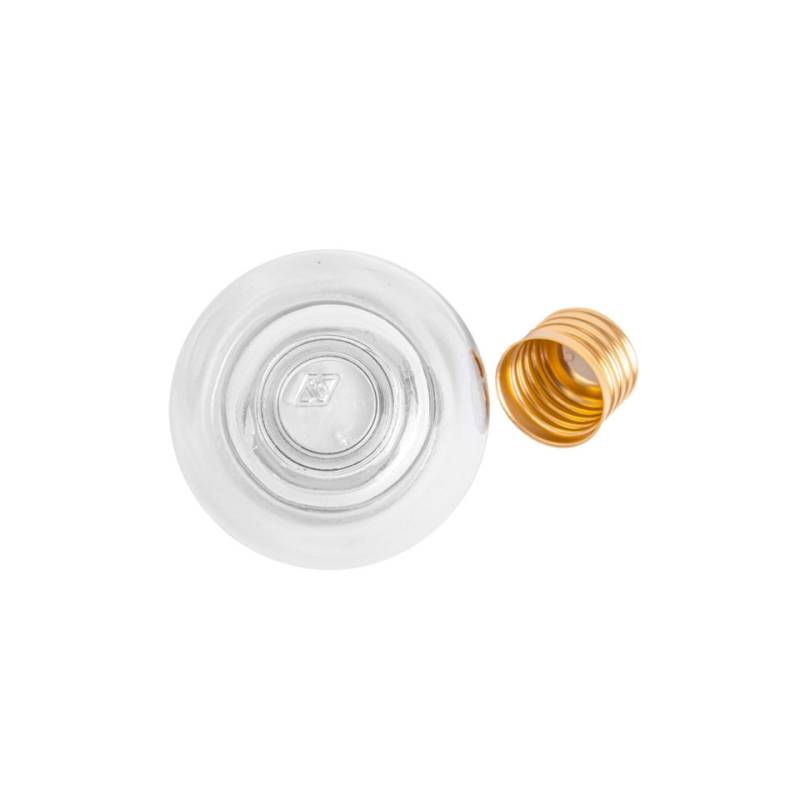 Bombilla de vidrio con tapón de aluminio cl 15