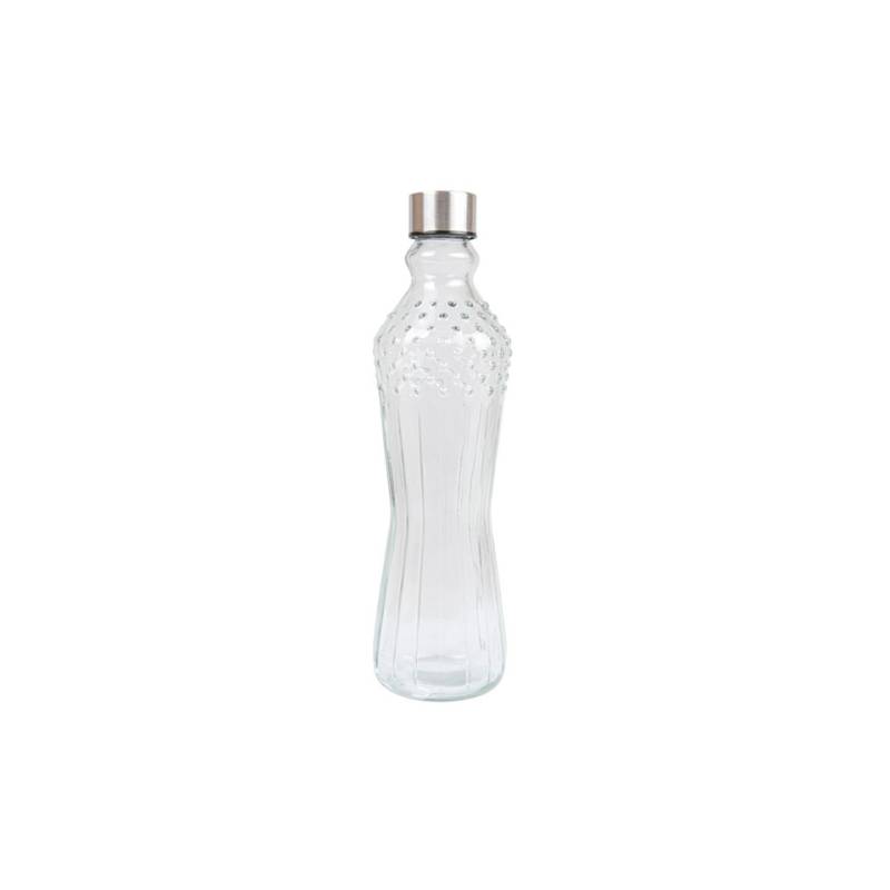 Bouteille en verre perforé avec bouchon en acier inoxydable cl 99