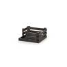 Servilletero de fibra de madera y pp negro 14x14x6,7 cm