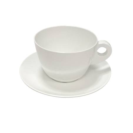Assiette à tasses Supercup en mélamine blanche