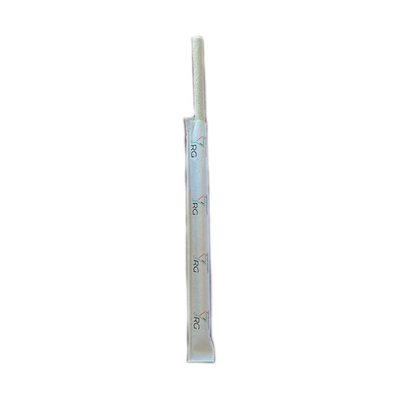 Pailles en papier brun biodégradable mono-sachet cm 20x0,6