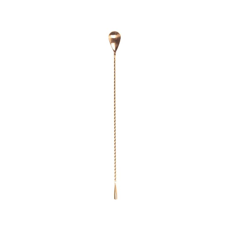 Cuillère de bar en acier inoxydable doré avec goutte cm 40