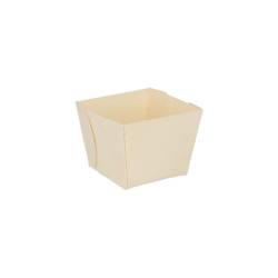 Recipiente de madera natural 7x7x5,5 cm