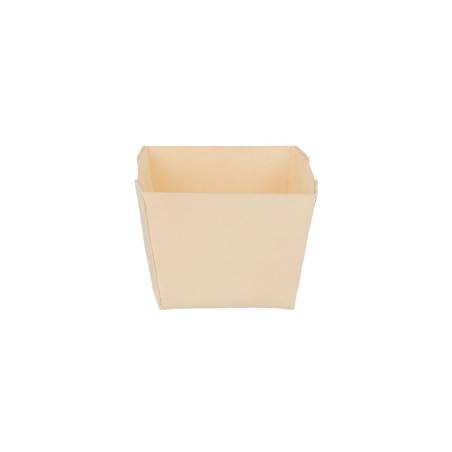 Recipiente de madera natural 7x7x5,5 cm