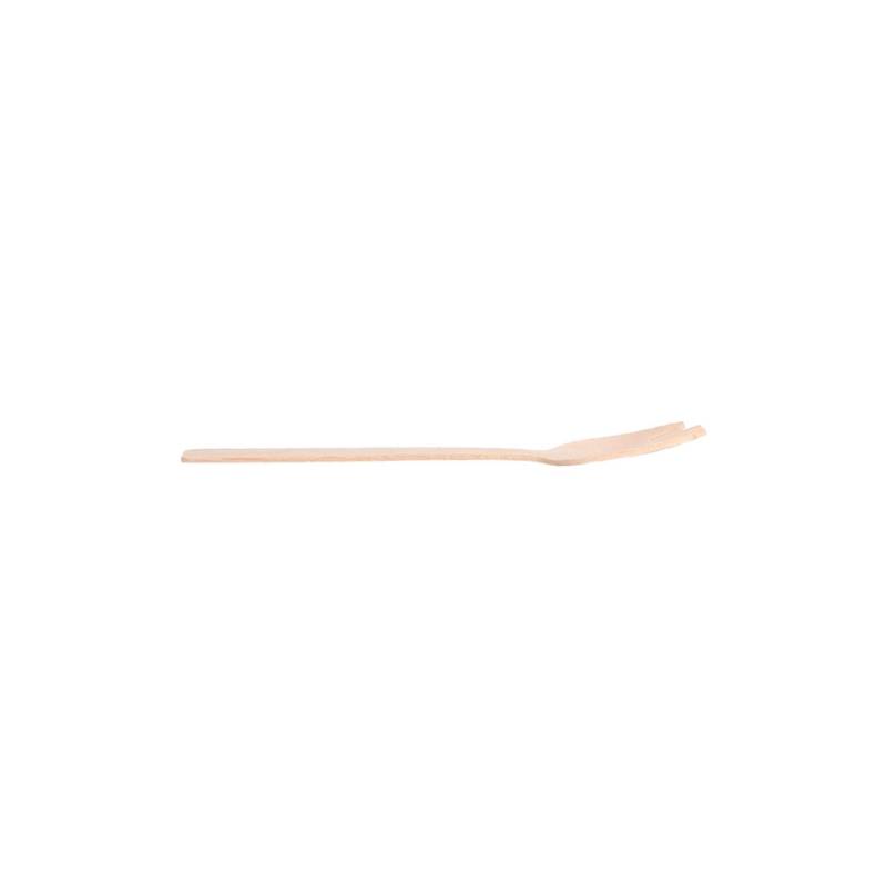 Mini fourchette en bois naturel 10,5 cm