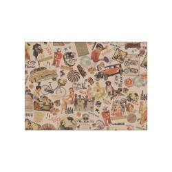 Mantel individual de papel kraft con decoración vintage 30x42 cm