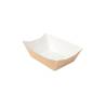 Barco de papel kraft y blanco 16x11,5x4 cm