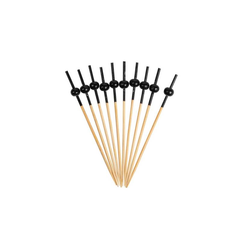 Bâton perlé en bambou noir 9 cm