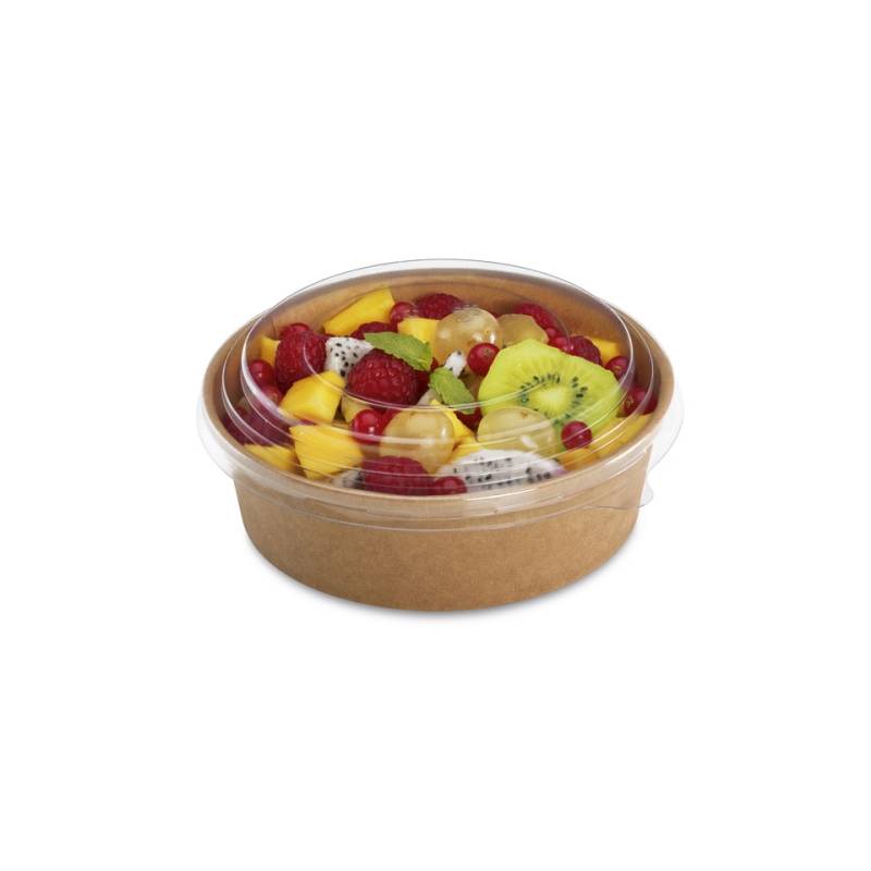 Tusipack boîte ronde à salade en papier brun cl 50