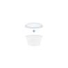 Vaso para salsa con tapa de plástico transparente cl 3