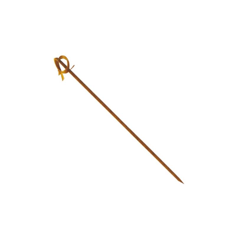 Pincho desechable con rizo de bambú 12 cm