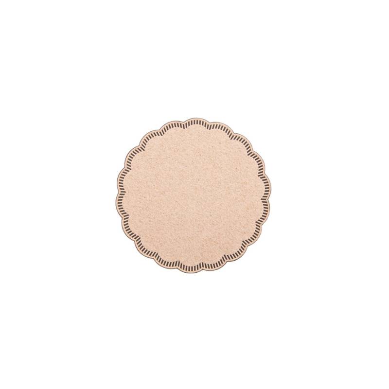 Sous-verre en papier écru 9 cm
