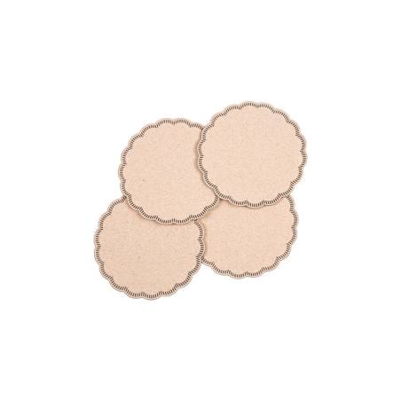 Posavasos de papel crudo 9 cm