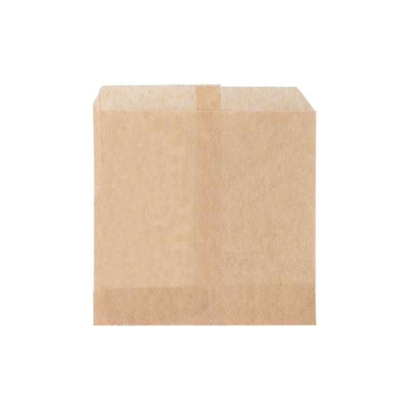 Sac à frites en papier sulfurisé brun 12x12 cm