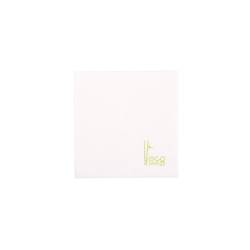 Serviette en bambou éco blanche 20x20 cm