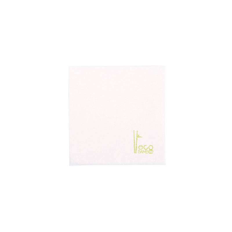 Serviette en bambou éco blanche 20x20 cm