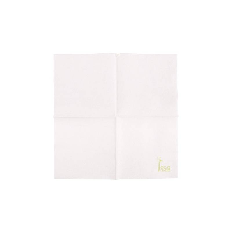 Serviette en bambou éco blanche 20x20 cm
