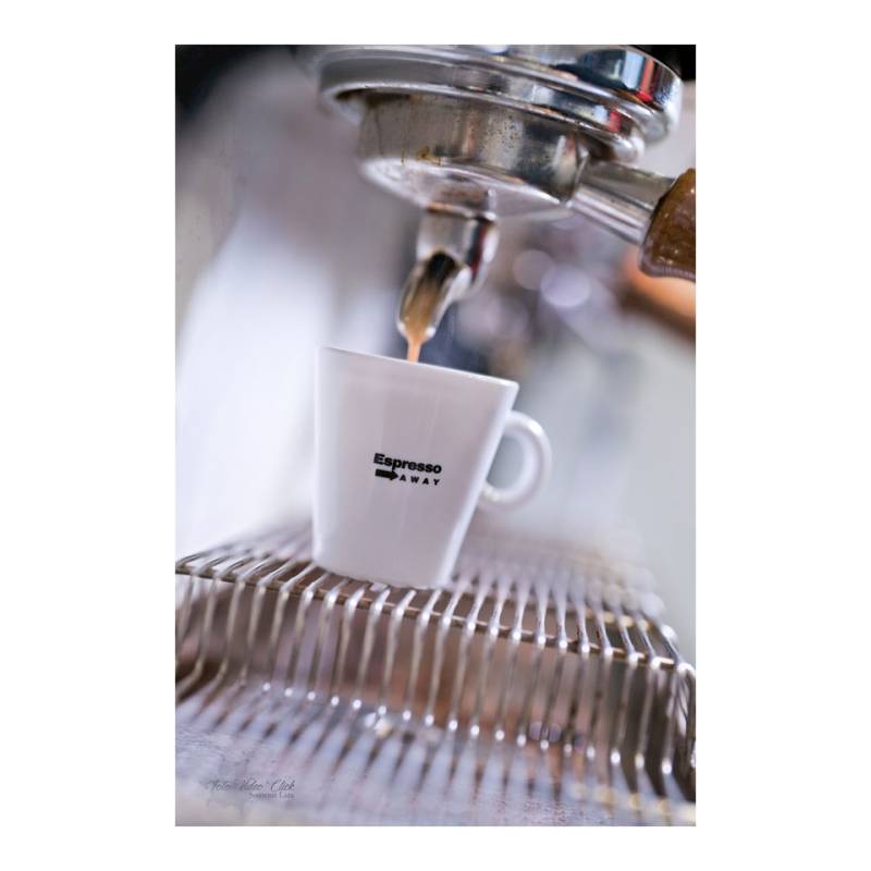 Taza espresso Away con tapa de tritán blanco cl 7